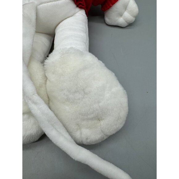 The Carolers 1991 Plush Mouse With Red Sweater & Hood Christmas Decor White READ - Picture 15 of 16